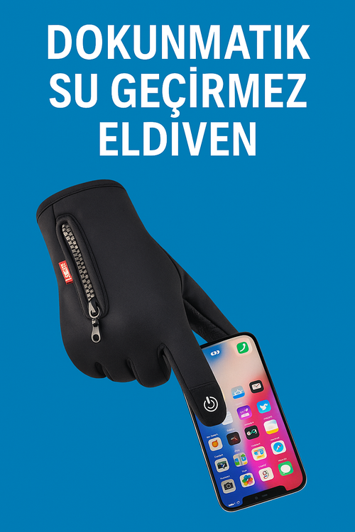 Rüzgar Geçirmez Dokunmatik Kaymaz Termal Eldiven