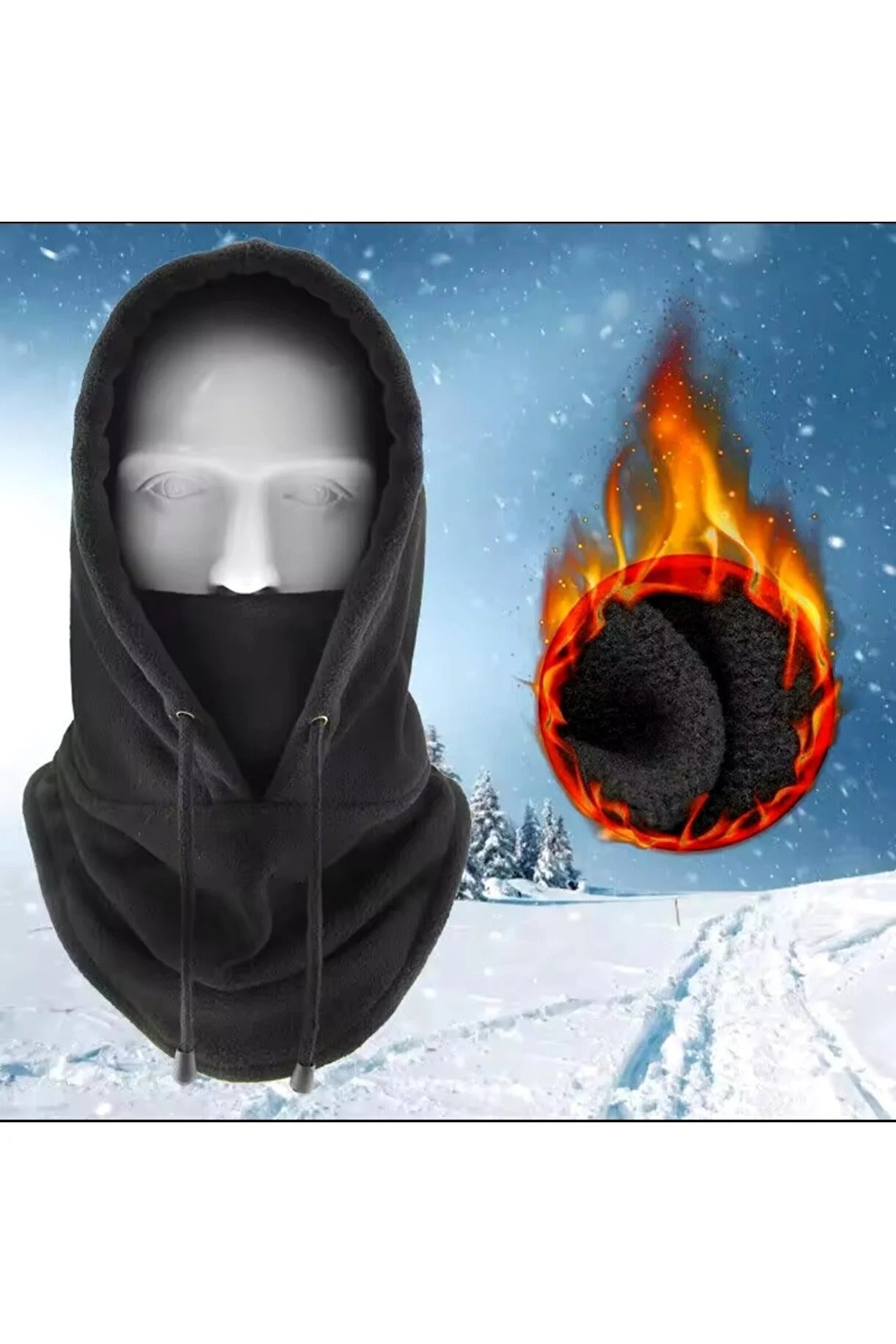 Kapşonlu Kar Maskesi